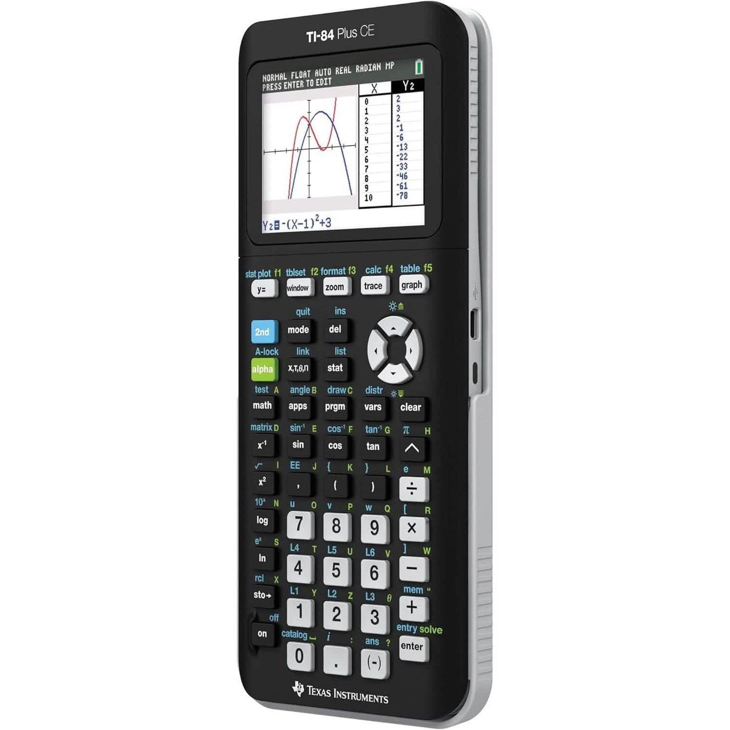 Texas Instruments TI-84 PLUS CE Graphing Calculator (84PLCE/PWB/2L1/A) (Refurbished)