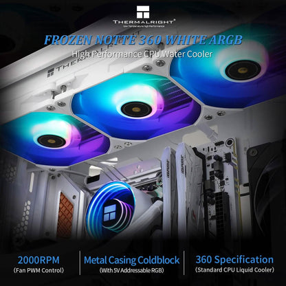 Thermalright Frozen Notte 360 White ARGB Water Cooling CPU Cooler  (Refurbished)