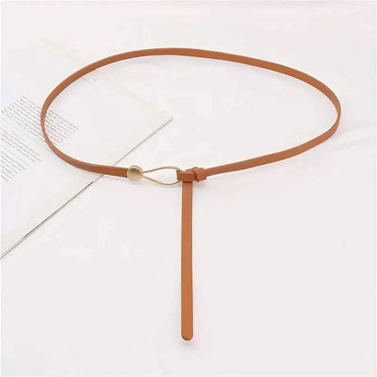 Thin Leather Belt Female Bow Leisure Belts