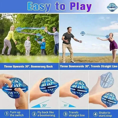 3rd Gen UFO Rotating Flying Toy with Vibrant LED Illumination