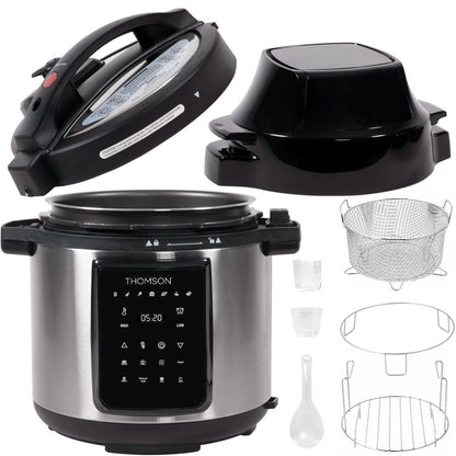 Thomson 9-in-1 Pressure, Slow Cooker, Air Fryer and More, with 6.5 QT Capacity