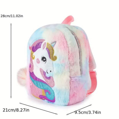 Tie-Dye Fabric Unicorn Shoulder Bag for Girls