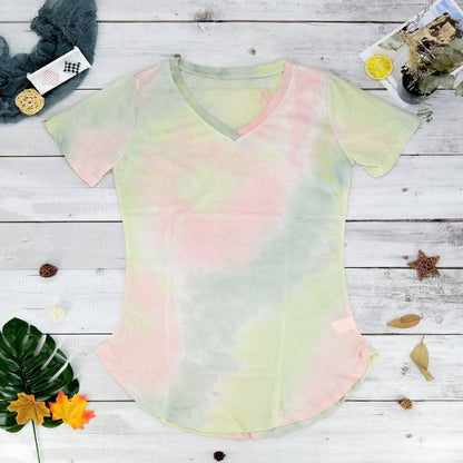 Tie-dye V-neck Tee