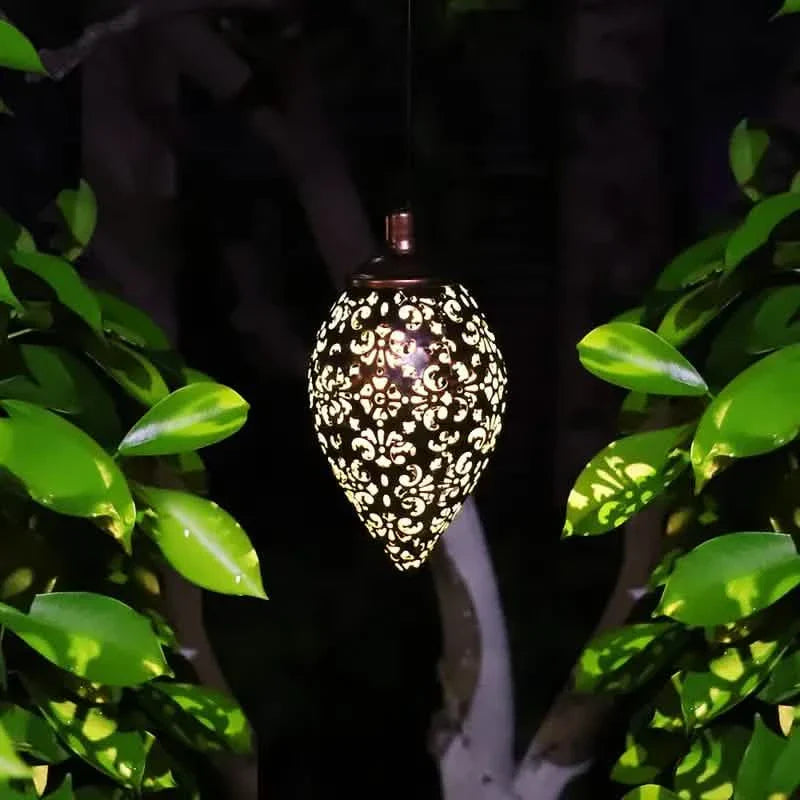 Tomshine Solar Lantern LED Moroccan Garden Lights Metal Lamp Waterproof