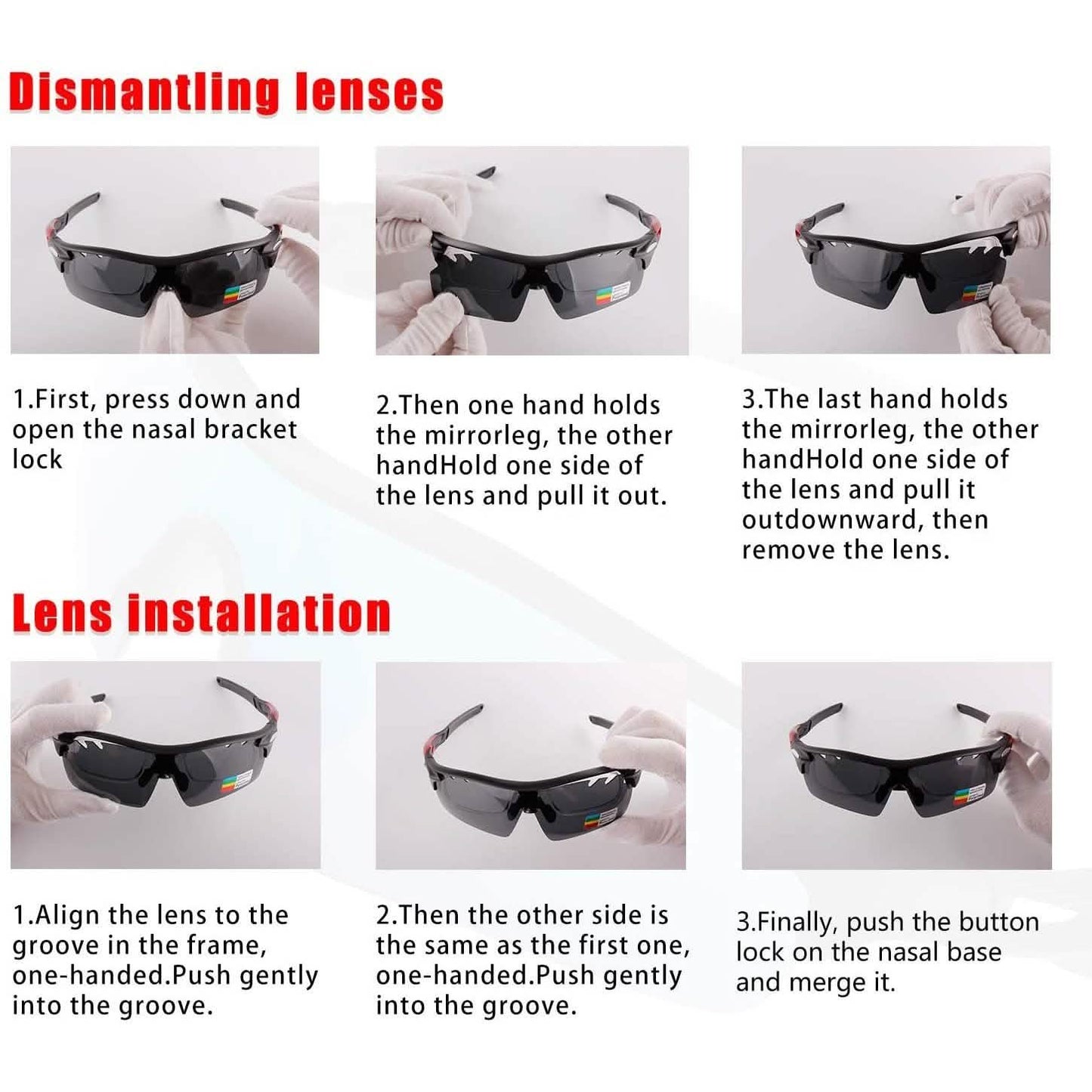 Toneoesol Polarized Sports Sunglasses with 5 Interchangeable Lenses