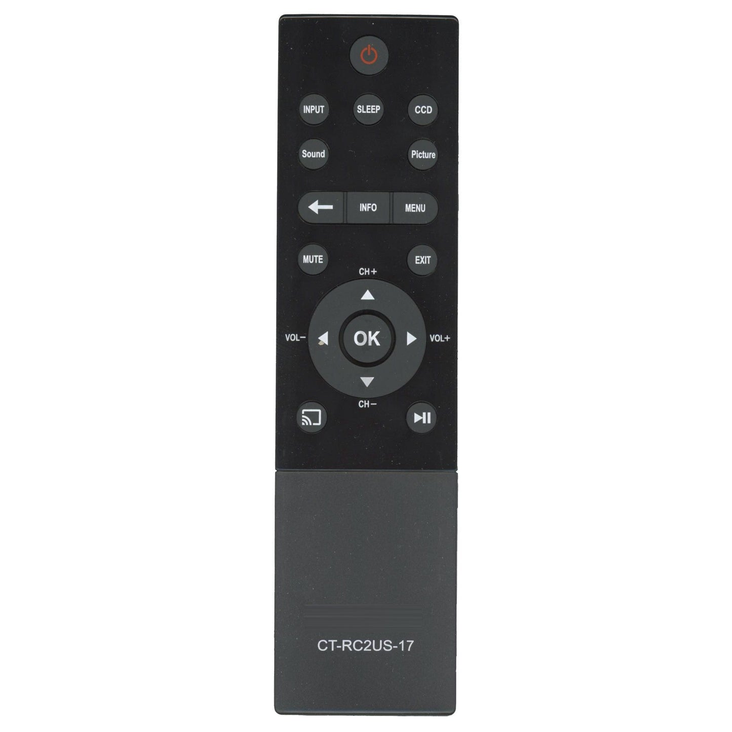 Toshiba CT-RC2US-17 SMARTCAST TV Remote Control - PK11V02290I
