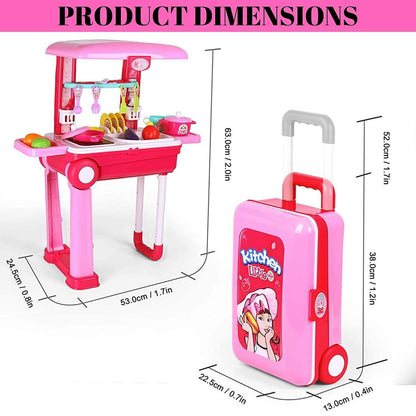 Toy Chef 2-in-1 Pretend Play Travel Set For Kids