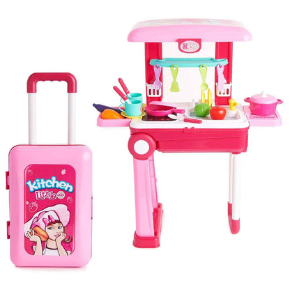 Toy Chef 2-in-1 Pretend Play Travel Set For Kids
