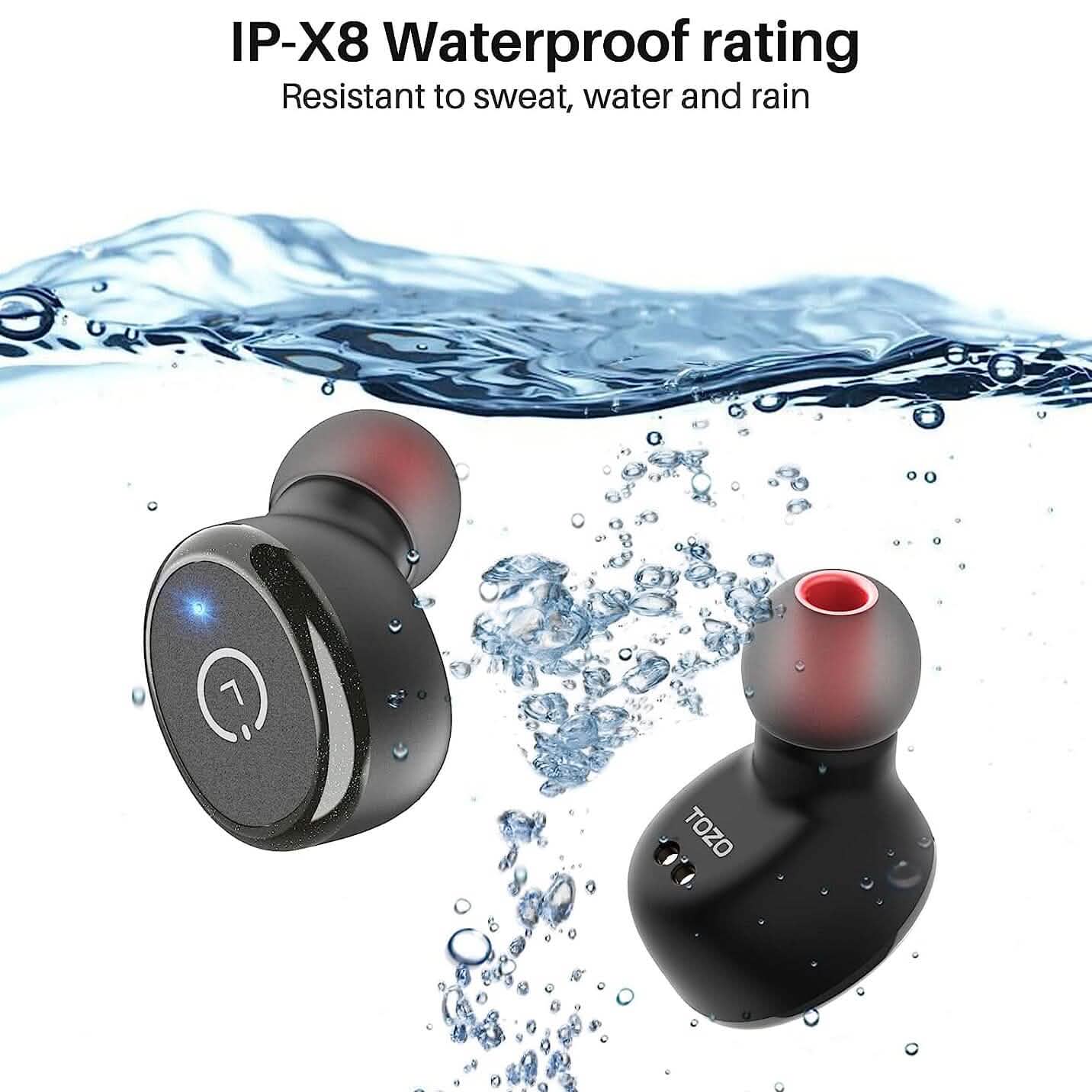 TOZO T10 Bluetooth 5.3 Wireless Earbuds (Refurbished)