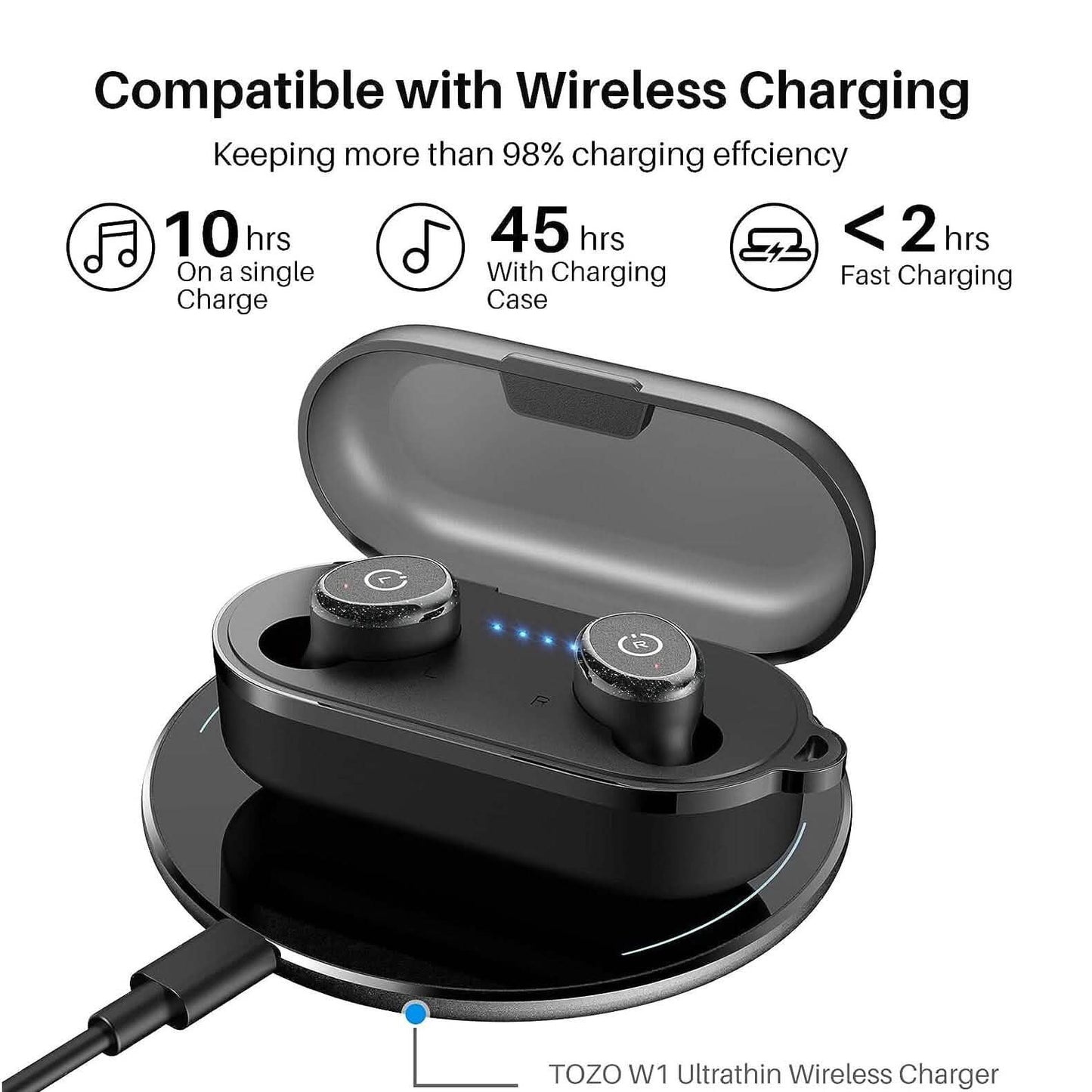 TOZO T10 Bluetooth 5.3 Wireless Earbuds (Refurbished)