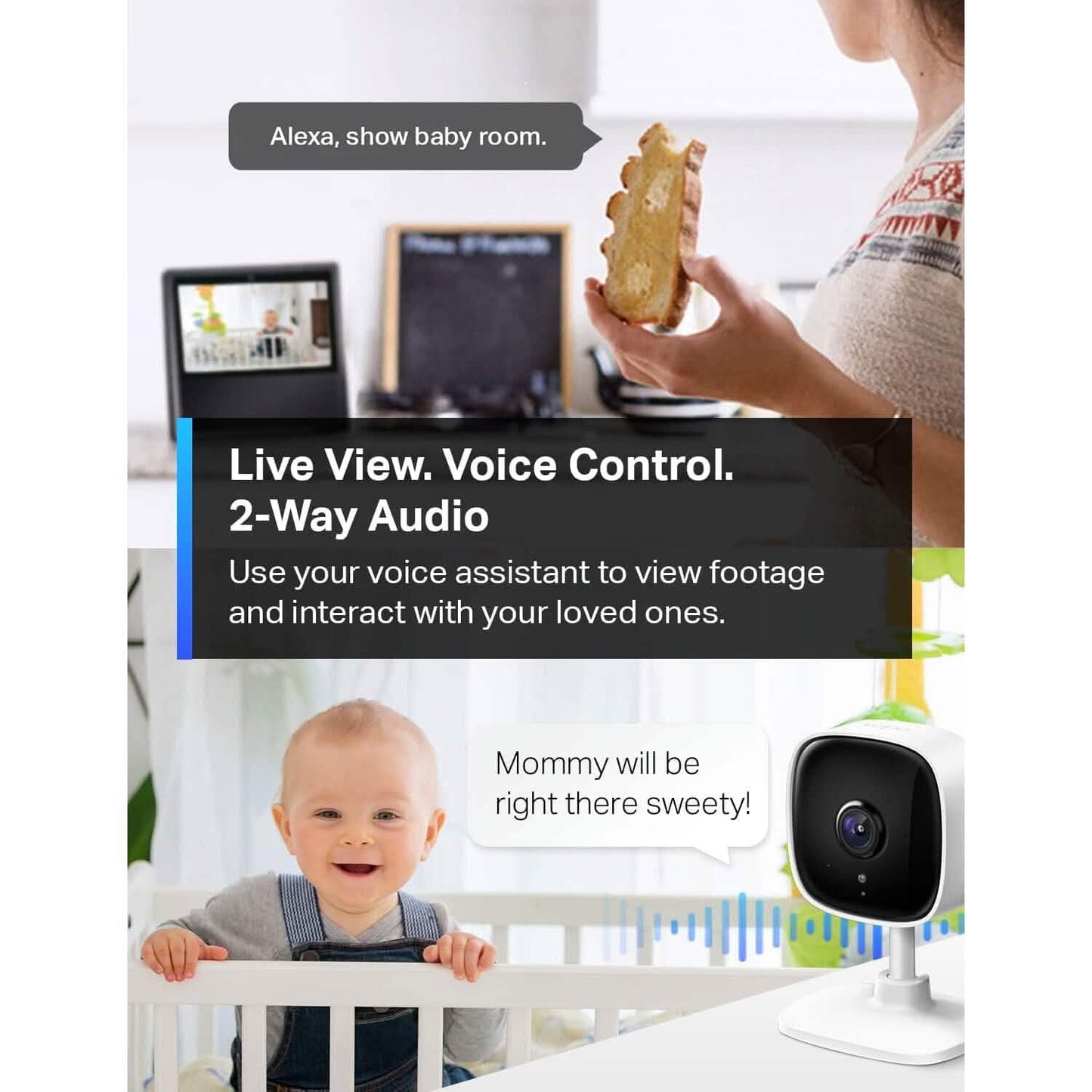 TP-Link Tapo 1080P Indoor Security Camera for Baby Monitor  (Refurbished)