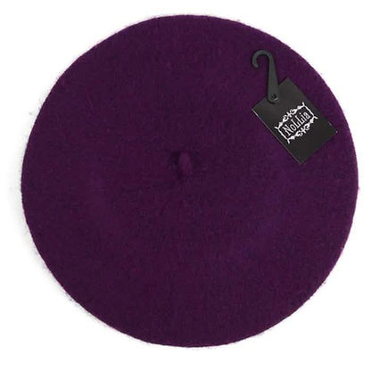 Traditional Women's Men's Solid Color Plain Wool French Beret One Size