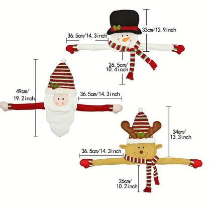 Traditional Wool Festive Christmas Tree Top Star and Snowman Decoration