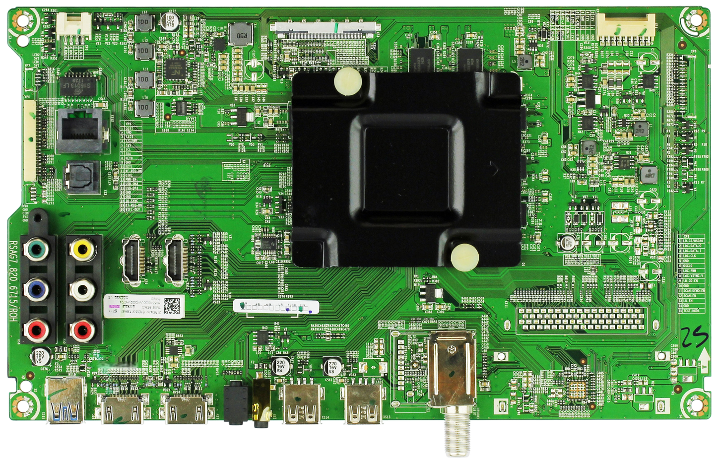 221078 Hisense Main Board, RSAG7.820.6715/ROH, E170724 A, 217834, 55H6D