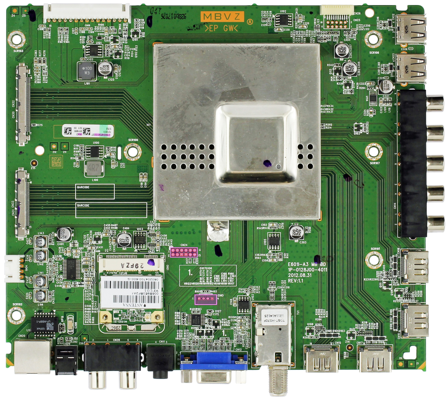 Y8385904S Vizio Main Board, 0160CAP00100ST, 1P-0127X01-4012, E701I-A3, E701I-A3E