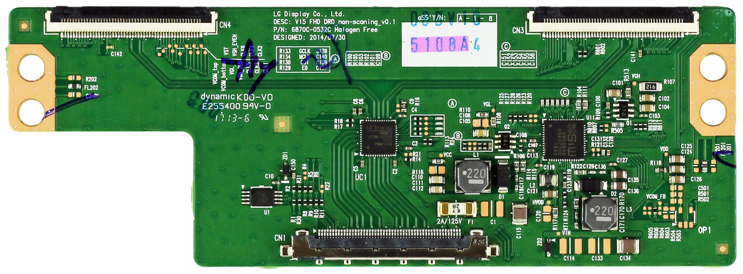 6871L-5108A LG T-Con, 6870C-0532C, 5108A, 49LV340H, 49LV340C, 49LV570H