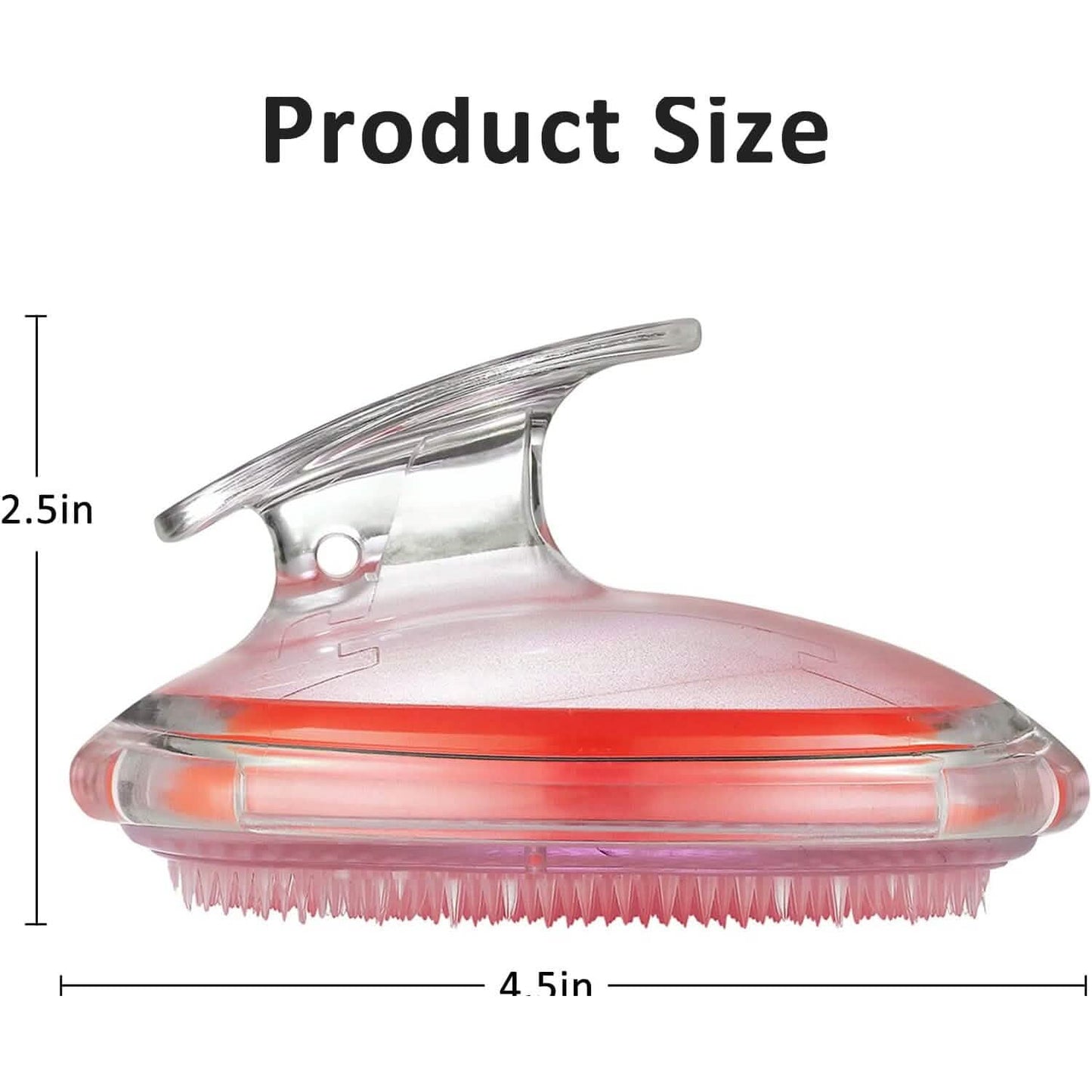 Transparent Silicone Shampoo Brush Scalp Massager Smoothing Comb