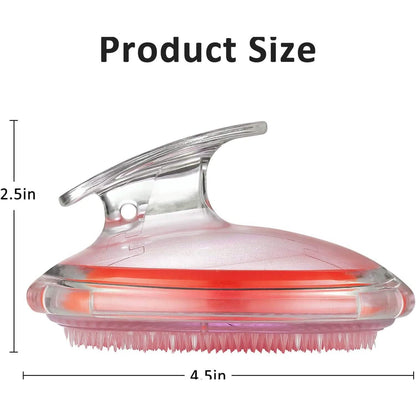 Transparent Silicone Shampoo Brush Scalp Massager Smoothing Comb