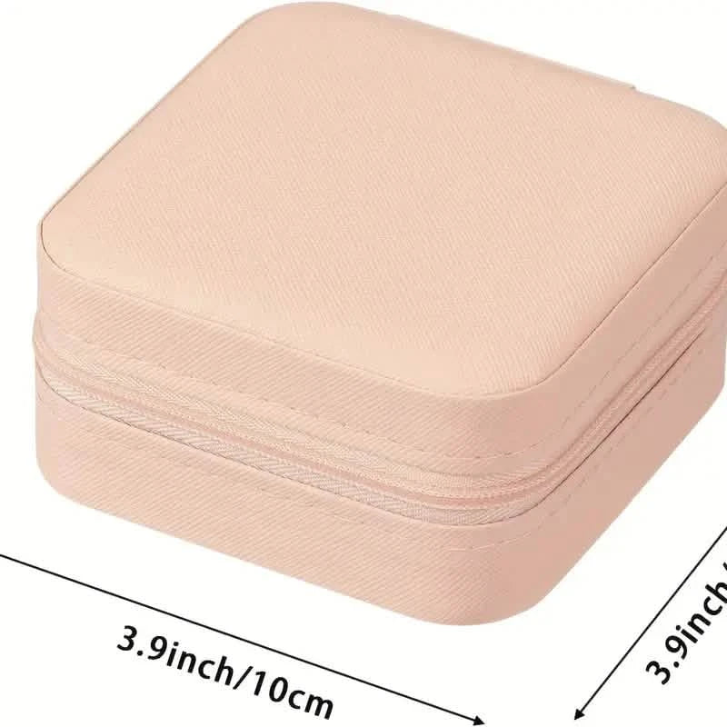 Travel-Friendly Jewelry Organizer - PU Leather Compact Jewelry Box