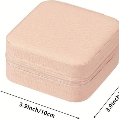 Travel-Friendly Jewelry Organizer - PU Leather Compact Jewelry Box