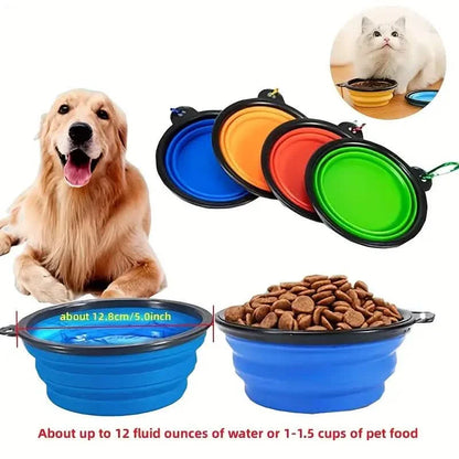 Travel-Friendly Pet Bowl - Durable TPR, Foldable & Chew-Resistant for Dogs & Cats
