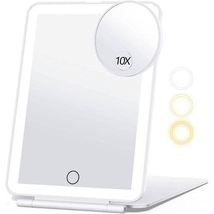 Travel Makeup Mirror with 10X Magnifying Mirror