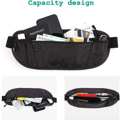 Travel Money Wallet Belt Pouch Blocking Hidden Passport Holder Bag