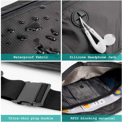 Travel Money Wallet Belt Pouch Blocking Hidden Passport Holder Bag