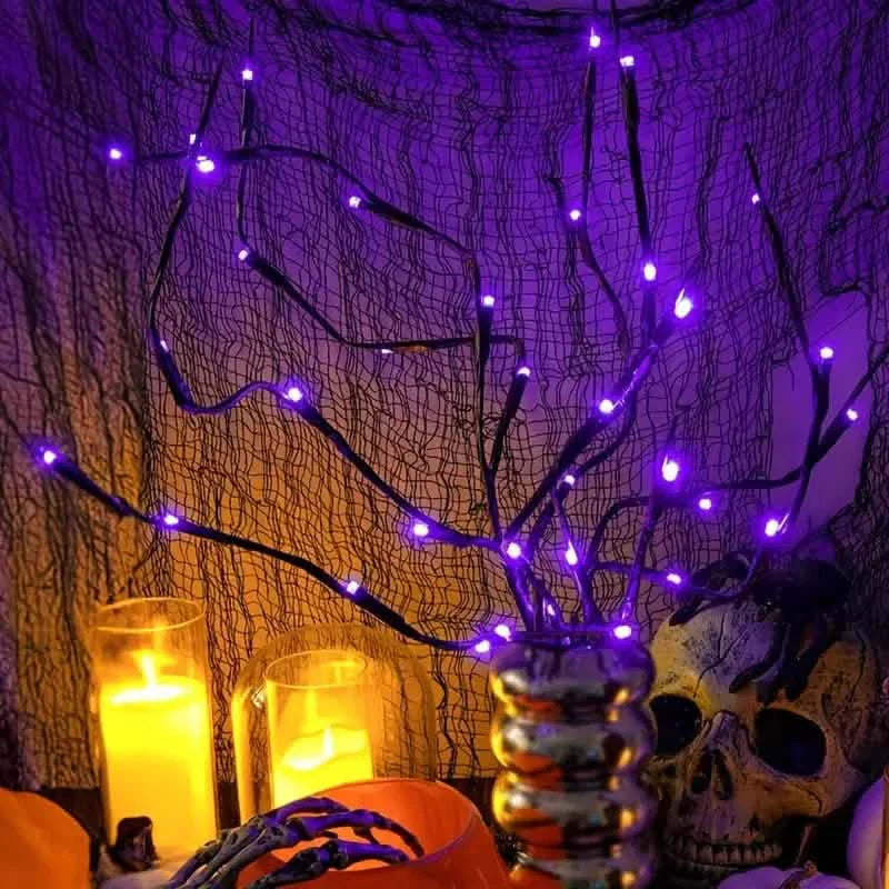 Tree Lamp Decoration Lights, 20 LED Purple Willow Branch Light