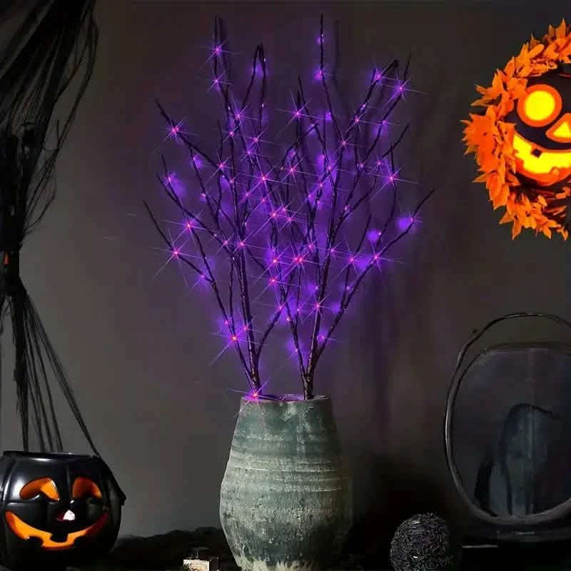 Tree Lamp Decoration Lights, 20 LED Purple Willow Branch Light