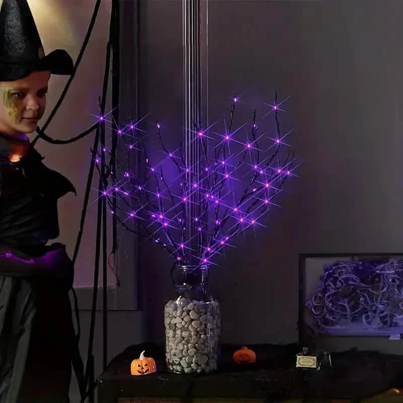 Tree Lamp Decoration Lights, 20 LED Purple Willow Branch Light