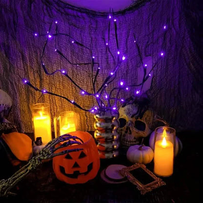 Tree Lamp Decoration Lights, 20 LED Purple Willow Branch Light