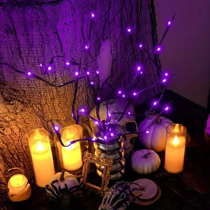 Tree Lamp Decoration Lights, 20 LED Purple Willow Branch Light