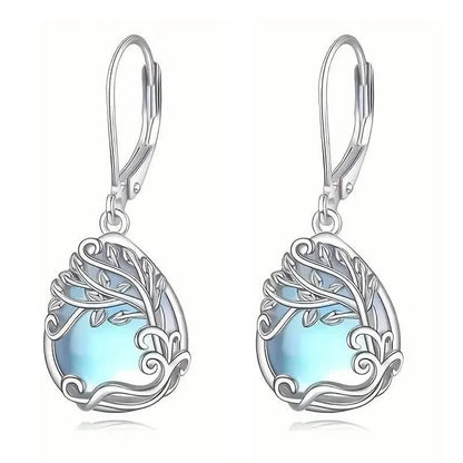 Tree of Life Design S925 Sterling Silver Dangle Earrings