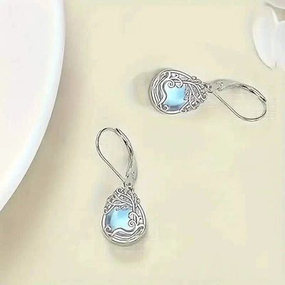 Tree of Life Design S925 Sterling Silver Dangle Earrings