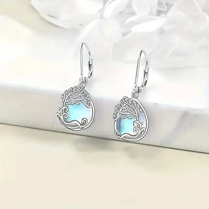 Tree of Life Design S925 Sterling Silver Dangle Earrings