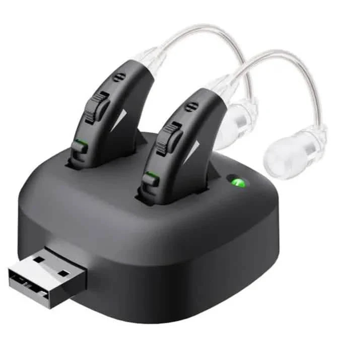 True Hearing Aids (Not Amplifier) for Seniors Rechargeable with Charging Dock