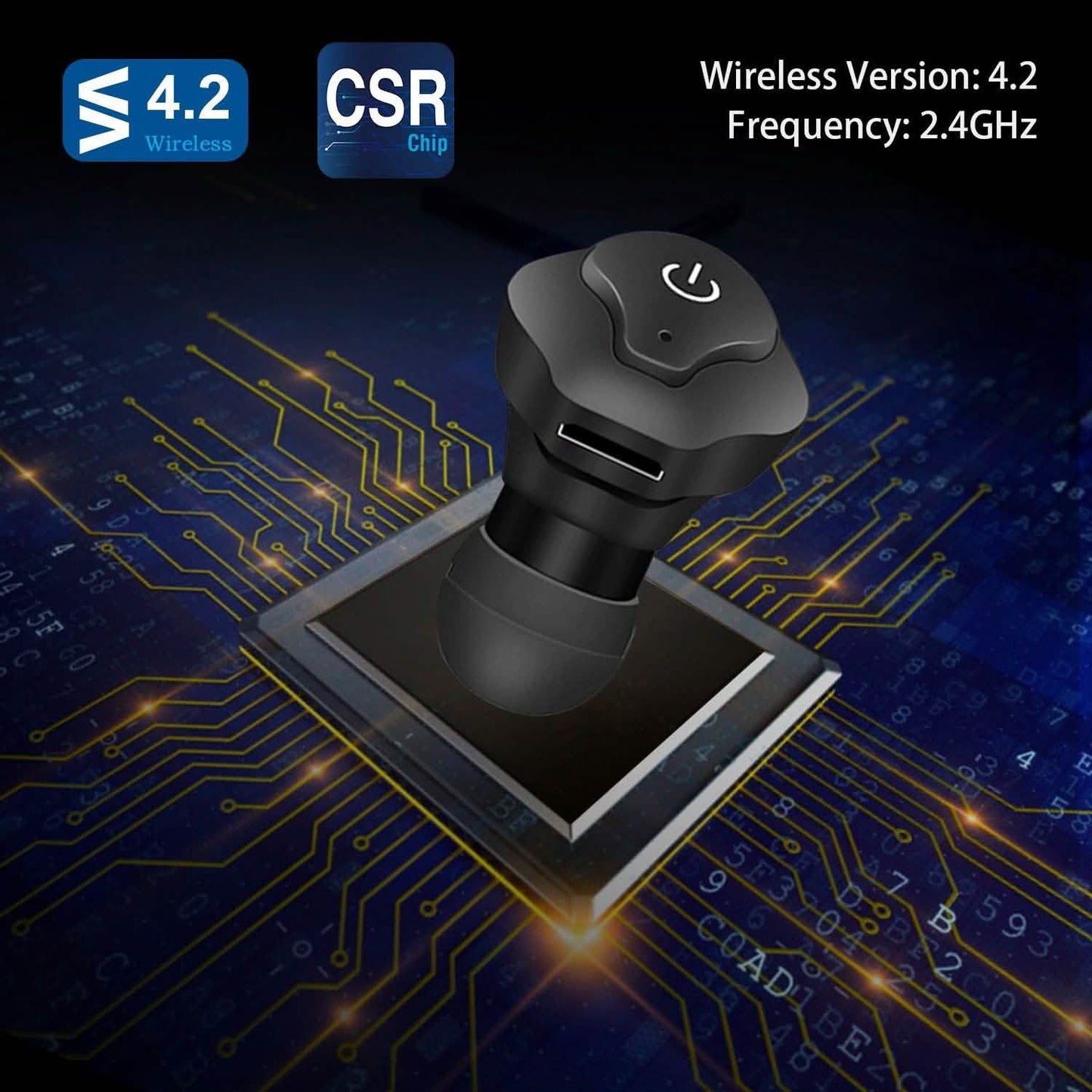 True Wireless Earbuds CSR v4.2 In-Ear Stereo Headsets