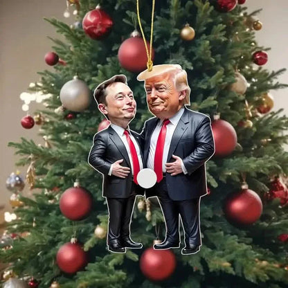 Trump & Musk Acrylic Hanging Ornament