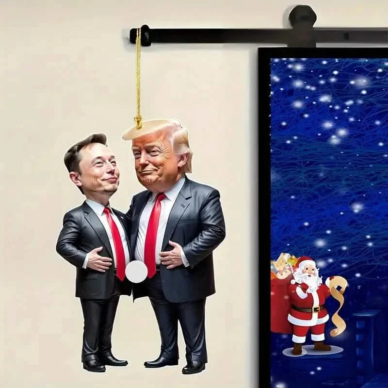 Trump & Musk Acrylic Hanging Ornament