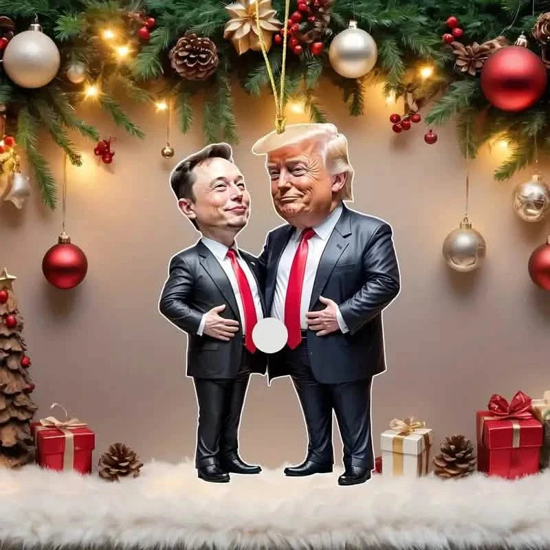 Trump & Musk Acrylic Hanging Ornament
