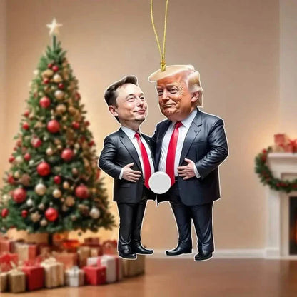 Trump & Musk Acrylic Hanging Ornament