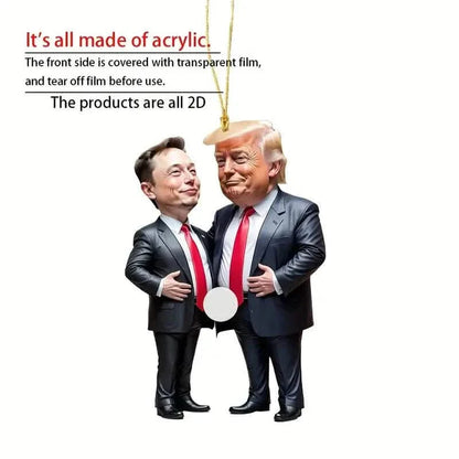 Trump & Musk Acrylic Hanging Ornament