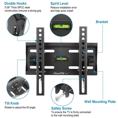 TV Wall Mount Bracket Tilt for 23"-42" LED/LCD/PLASMA Flat TV
