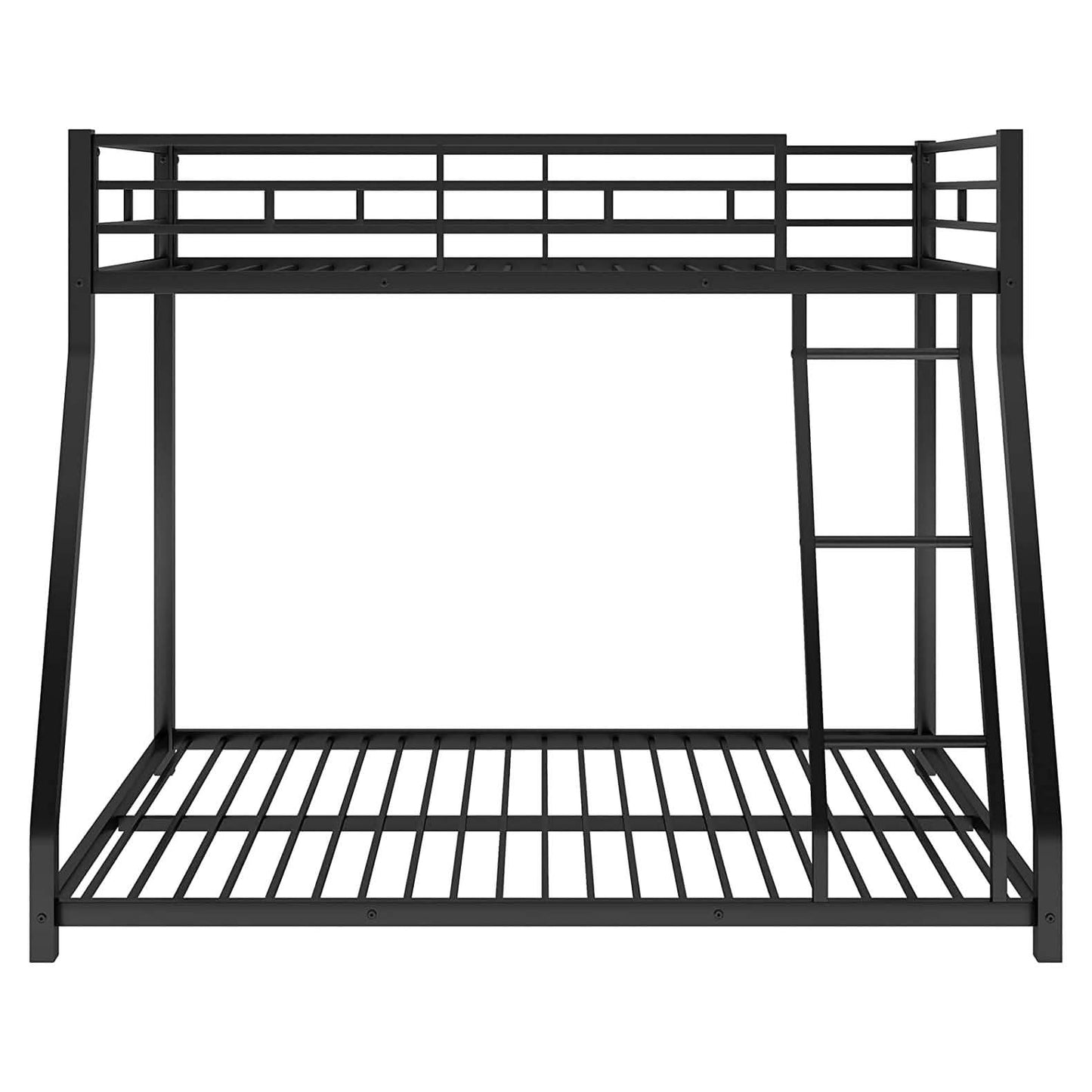Twin Over Full Low Bunk Bed with Ladder