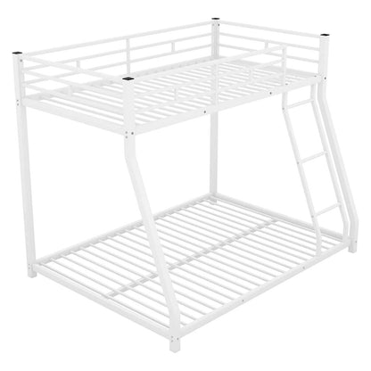 Twin Over Full Low Bunk Bed with Ladder