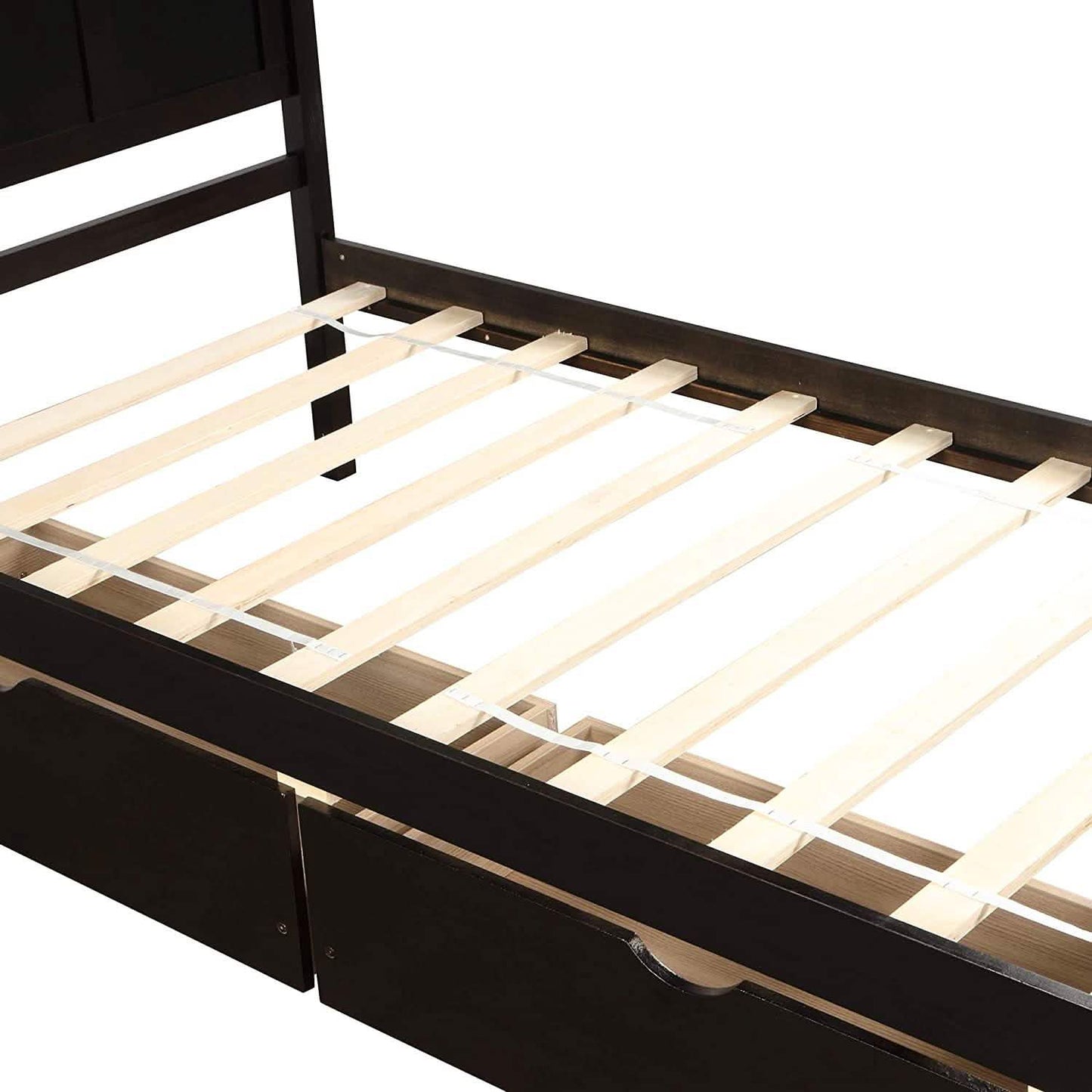 Twin Size Platform Bed with Two Drawers