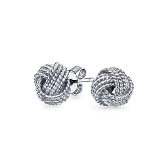Twisted Love Knot Stud Earrings