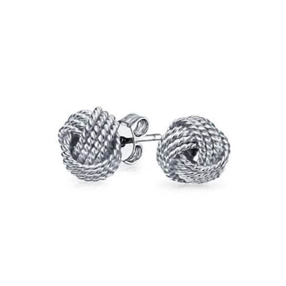 Twisted Love Knot Stud Earrings