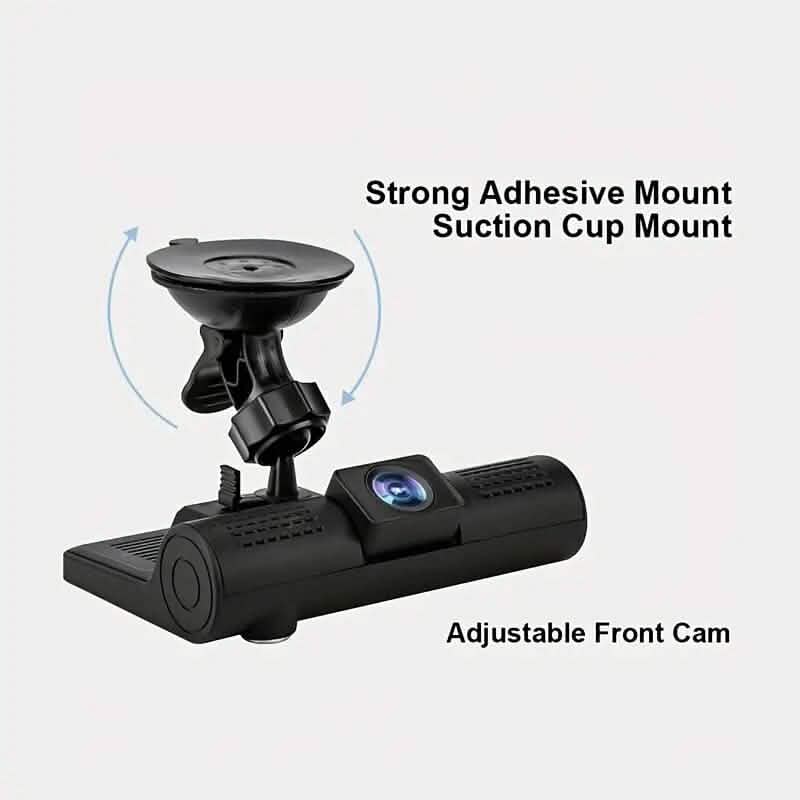 Two-Lens HD Night Vision Driving Recorder with Suction Cup Installation + 32G Card